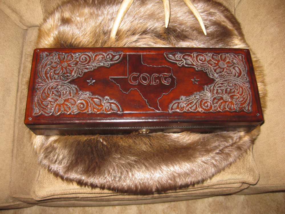 Custom cased Colt Buntline nickel/Mother of pearl grips .45Colt !-img-0
