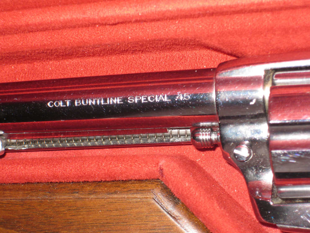 Custom cased Colt Buntline nickel/Mother of pearl grips .45Colt !-img-4