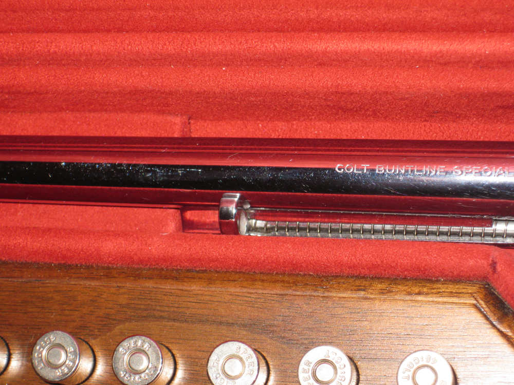Custom cased Colt Buntline nickel/Mother of pearl grips .45Colt !-img-14