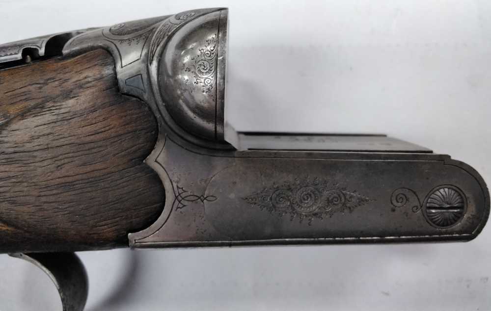 Herold E. Schutzmarke 12ga SxS - Exquisite Scroll Engraving, German Proofs-img-9