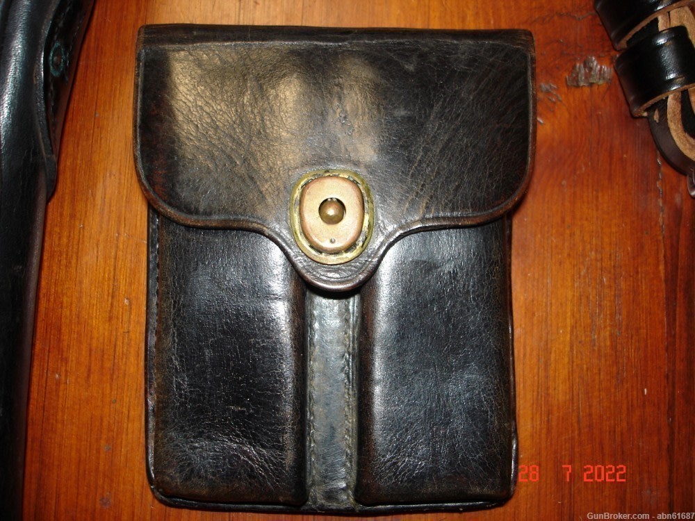 WWII Military Police 1911 holster cross strap mag pouch Milwaukee 1942,Boyt-img-1