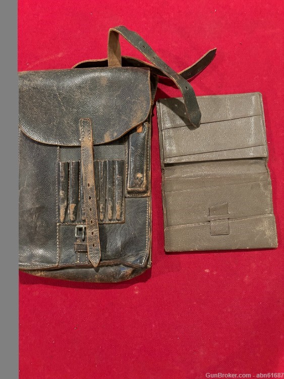 WWII German officers 1940 dated pebble grain map case and leather wallet -img-0