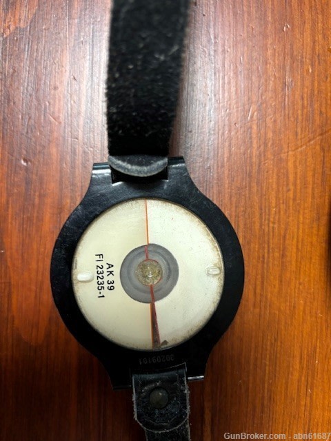WWII Luftwaffe pilot LKpW101 Winter Flying helmet AK 39 wrist compass combo-img-2