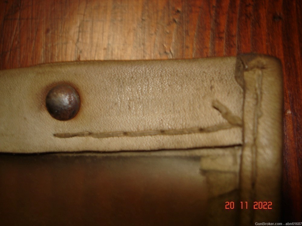 WWII German Officer M35 field map cs. pebble grain leather w/rare map cover-img-1