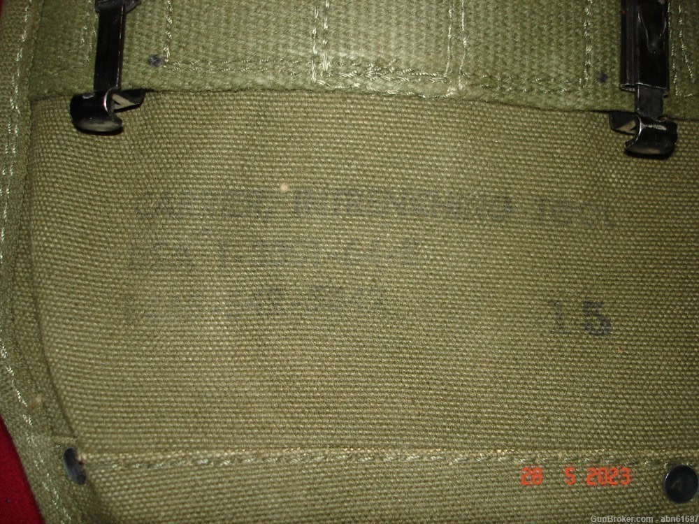 Vietnam US entrenching shovel/pick with canvas carrying case-img-2