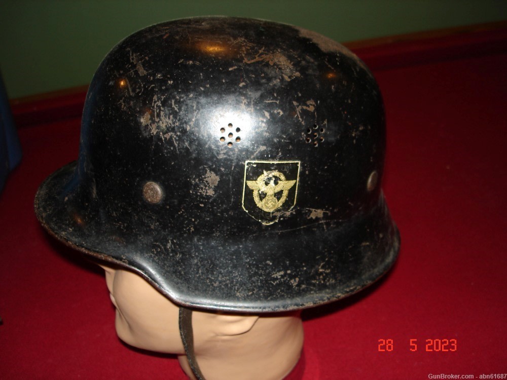 WWII German Water Police helmet Double decal-img-1