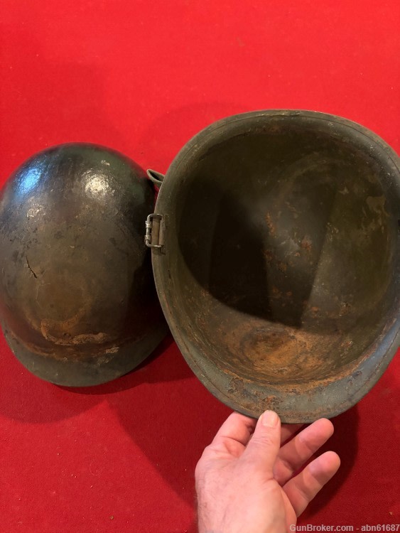 WWII-Korean War US M1 Rear seam Helmet Firestone 28 liner-img-6