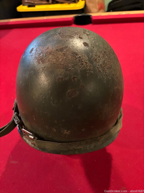 WWII-Korean War US M1 Rear seam Helmet Firestone 28 liner-img-3
