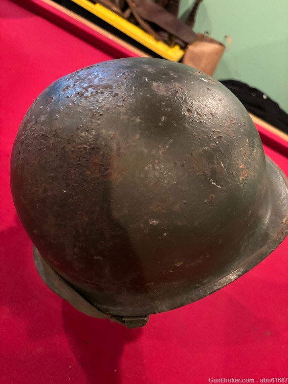 WWII-Korean War US M1 Rear seam Helmet Firestone 28 liner-img-2