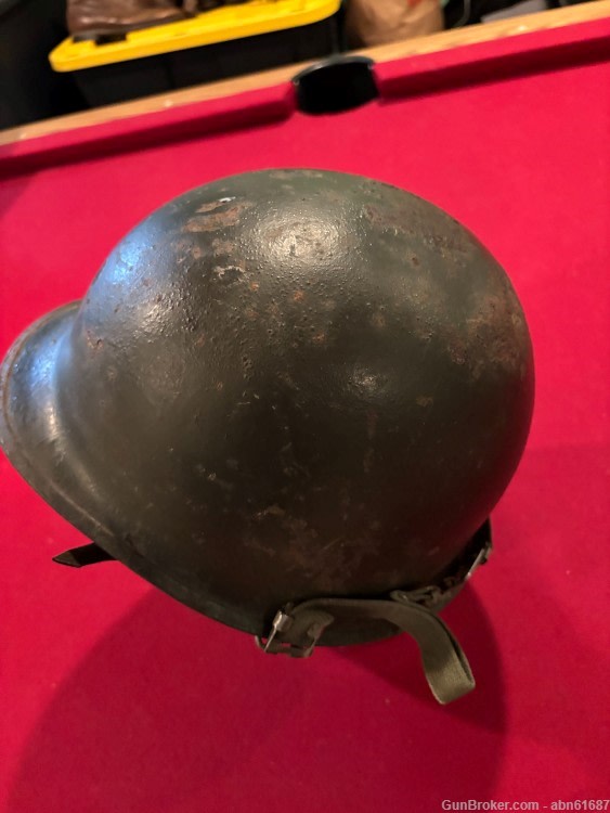 WWII-Korean War US M1 Rear seam Helmet Firestone 28 liner-img-1