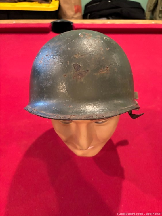 WWII-Korean War US M1 Rear seam Helmet Firestone 28 liner-img-0