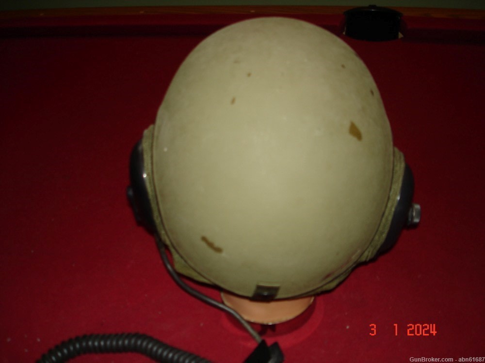 1988 dated US Army Combat Vehicle Crewman Tanker DH-132A ballistic helmet-img-8