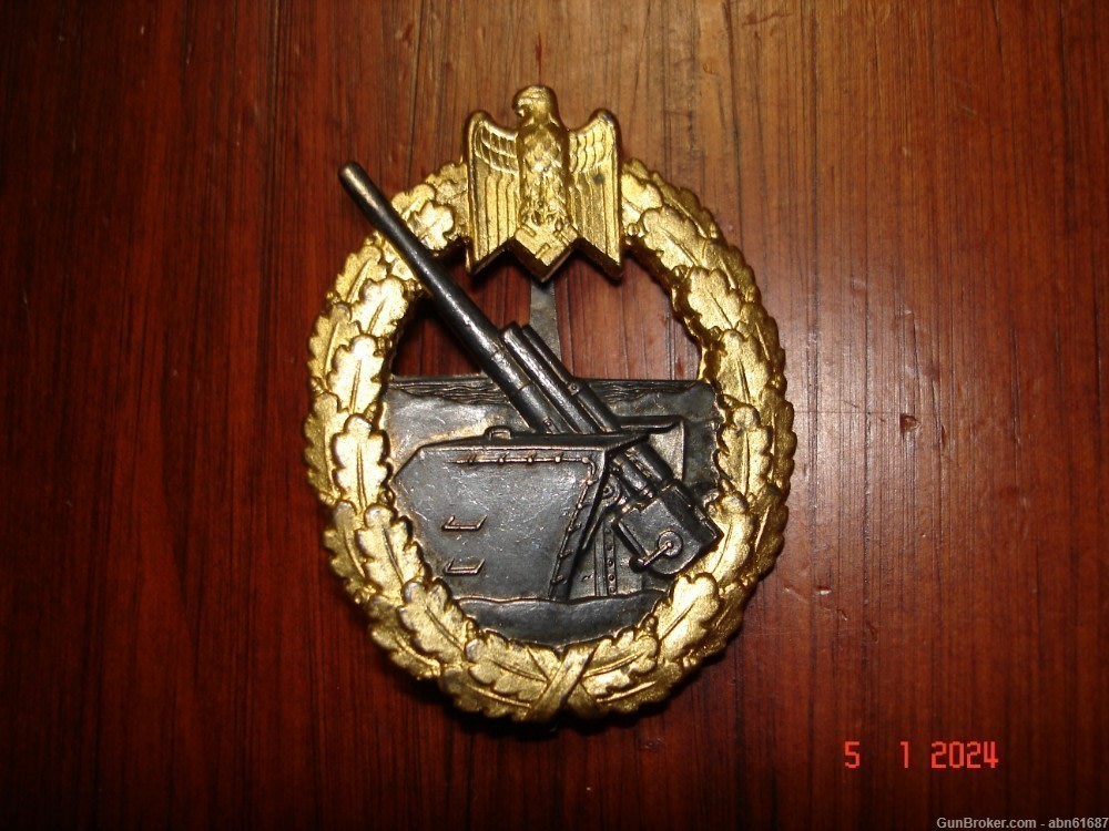 WWII German Coastal Artillery Badge, mkr mkd ShuCo-img-0