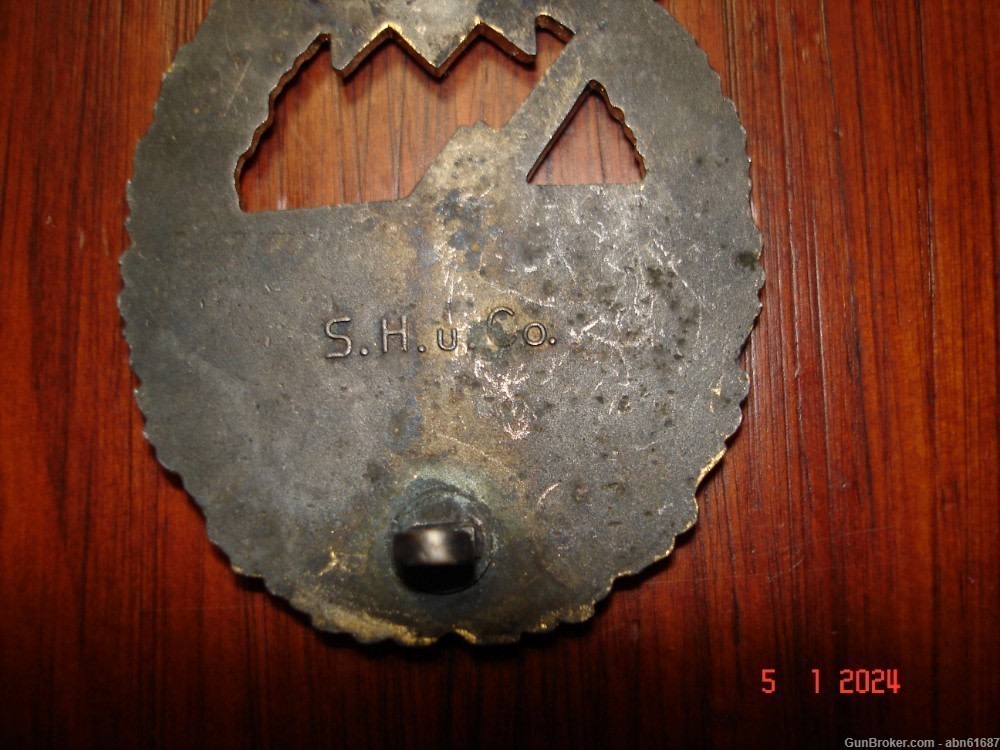 WWII German Coastal Artillery Badge, mkr mkd ShuCo-img-2