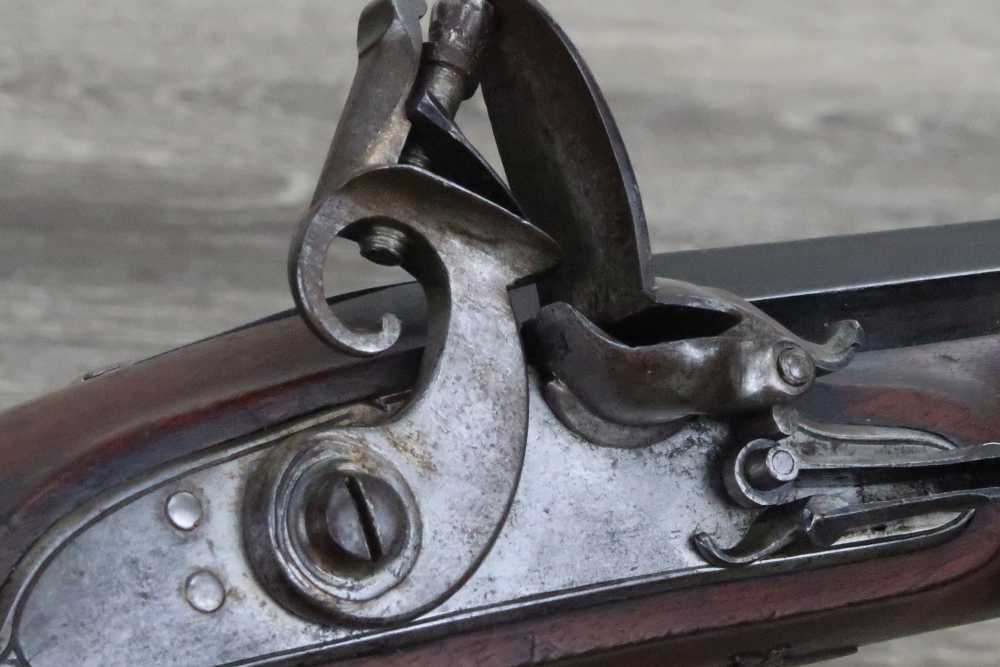 Antique Belgian Flintlock Pistol Approx. .65 Cal 6-3/4" Octagon Hanquet?-img-16