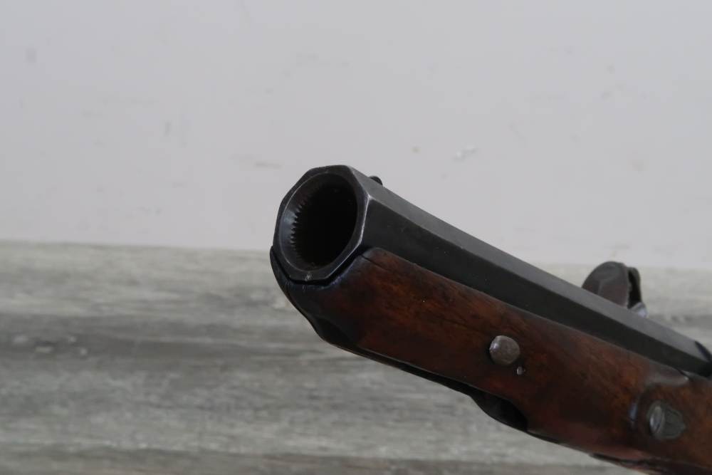 Antique Belgian Flintlock Pistol Approx. .65 Cal 6-3/4" Octagon Hanquet?-img-7
