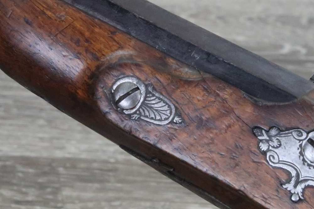 Antique Belgian Flintlock Pistol Approx. .65 Cal 6-3/4" Octagon Hanquet?-img-12