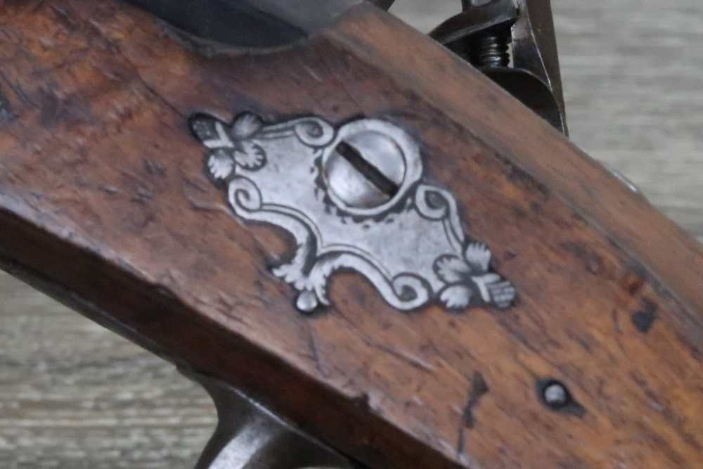 Antique Belgian Flintlock Pistol Approx. .65 Cal 6-3/4" Octagon Hanquet?-img-11