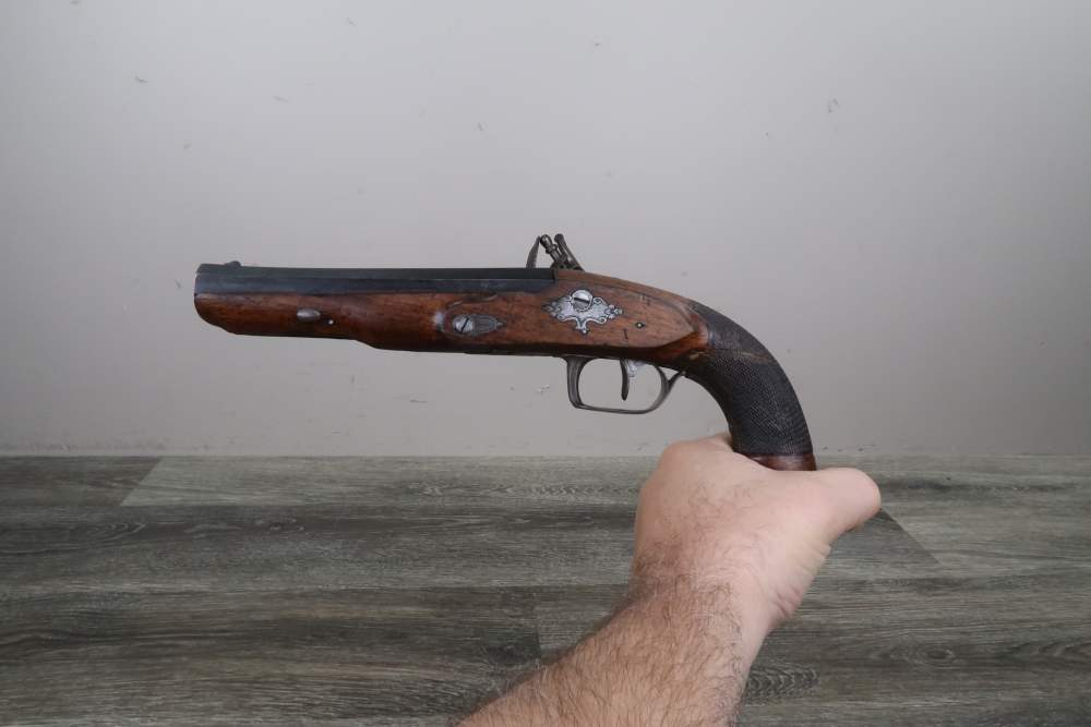 Antique Belgian Flintlock Pistol Approx. .65 Cal 6-3/4" Octagon Hanquet?-img-23
