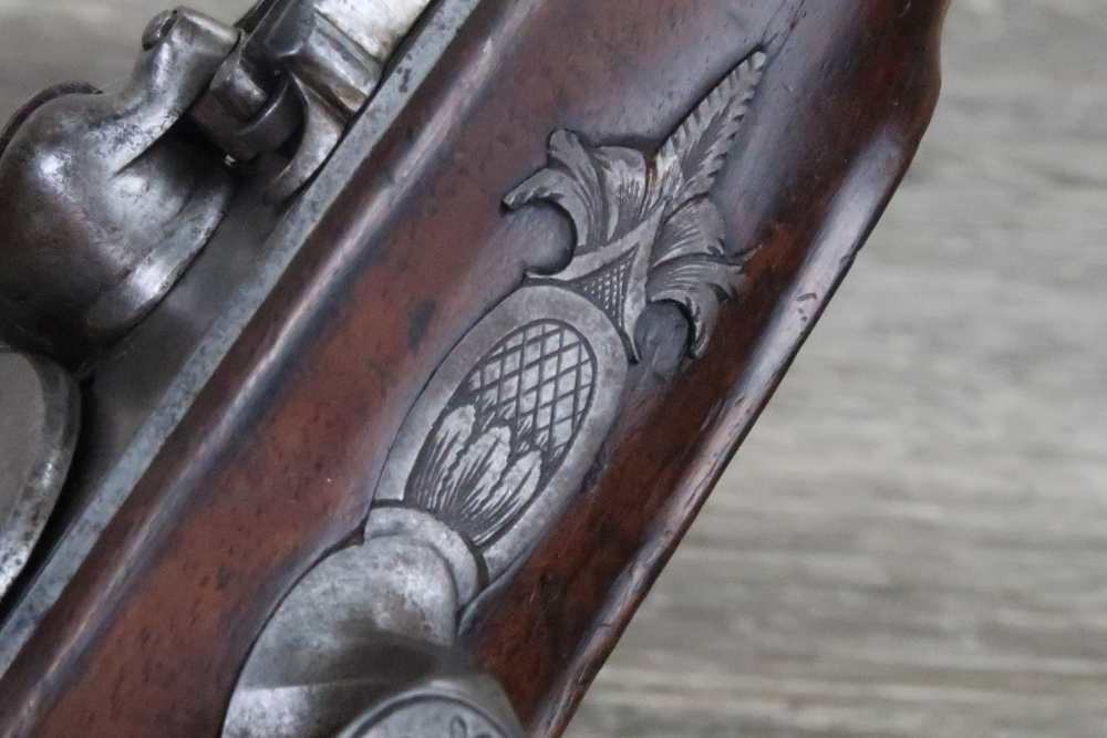 Antique Belgian Flintlock Pistol Approx. .65 Cal 6-3/4" Octagon Hanquet?-img-13