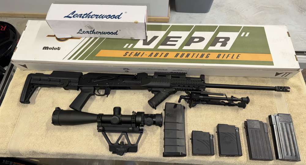 Russian Molot Vepr 308 DMR AK 23” SGM Scope 5 Mags RARE BANNED-img-1