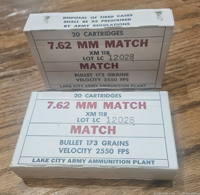 Rare Early USGI 7.62 NATO Match Ammunition -img-0