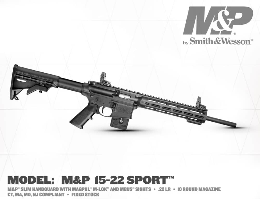 NOS Smith & Weston M&P 15-22 Sport Rifle .22LR 16" State Compliant & Bonus-img-0