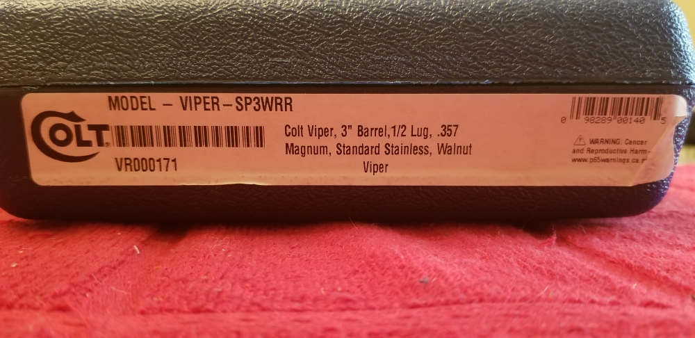 Colt 3" Viper .357mag (NIB) Unfired low serial number SP3WRR #171-img-15