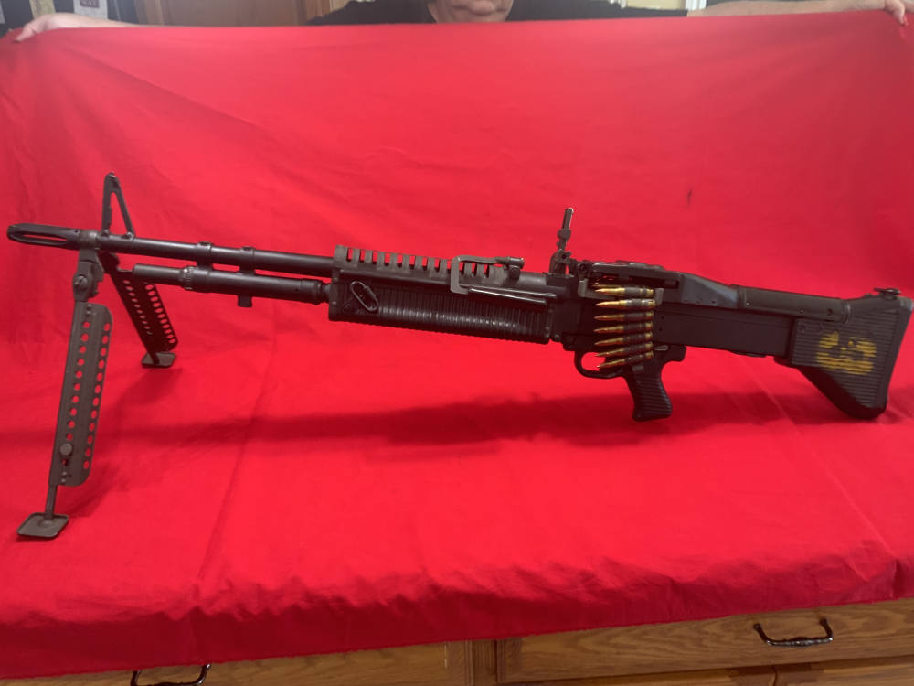 Orig Retro Vietnam M60 Display Machine-gun made with all REAL Parts-img-0