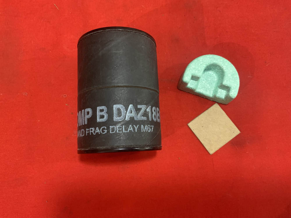 MINT, USGI M67 Baseball Grenade Shipping Tube and parts-img-0