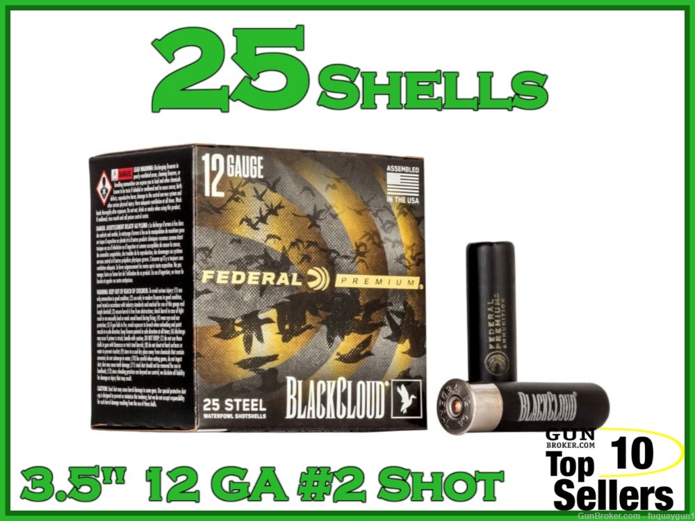 Federal Black Cloud 12 GA Ammo #2 Shot 3-1/2" -img-0