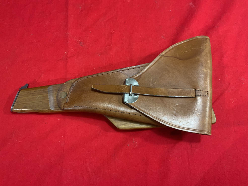 RARE Stock/Holster Combo for the slotted Belgian P35 Browning Hi-Power-img-0