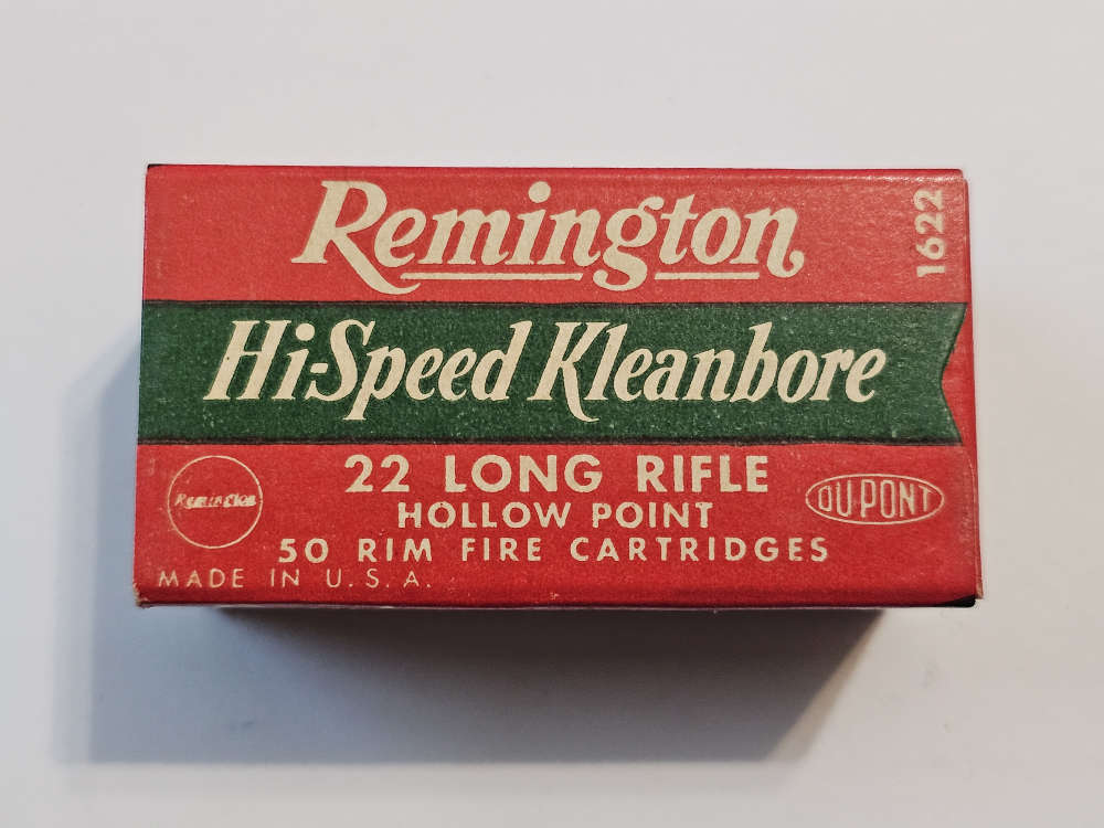 Vintage Remington Hi-Speed Kleanbore 22 Long Rifle Hollow Point -img-0