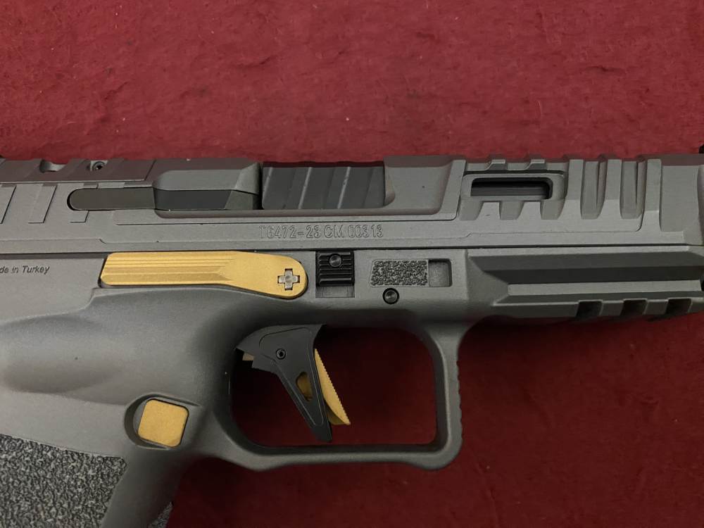 New Canik SFX Rival 9mm Grey, yellow accents, Optics Ready 18rd 5", 2 mags -img-13