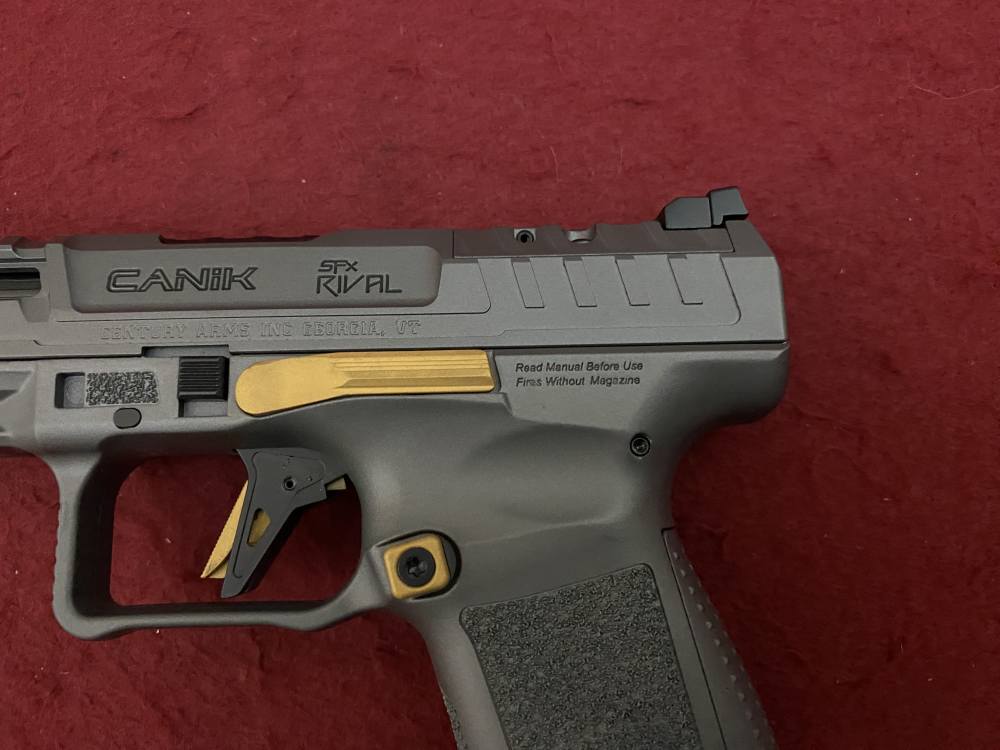 New Canik SFX Rival 9mm Grey, yellow accents, Optics Ready 18rd 5", 2 mags -img-16