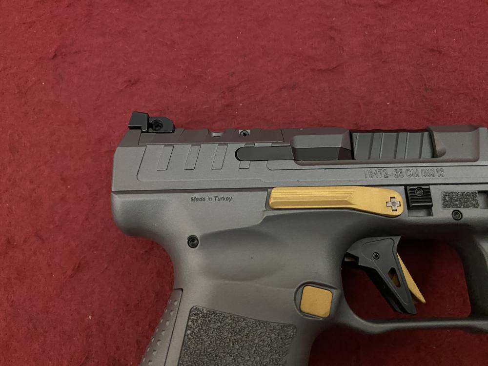 New Canik SFX Rival 9mm Grey, yellow accents, Optics Ready 18rd 5", 2 mags -img-12