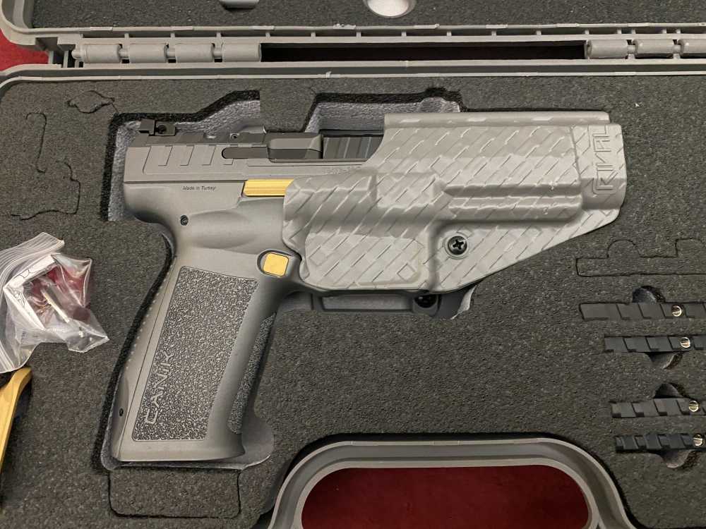New Canik SFX Rival 9mm Grey, yellow accents, Optics Ready 18rd 5", 2 mags -img-6