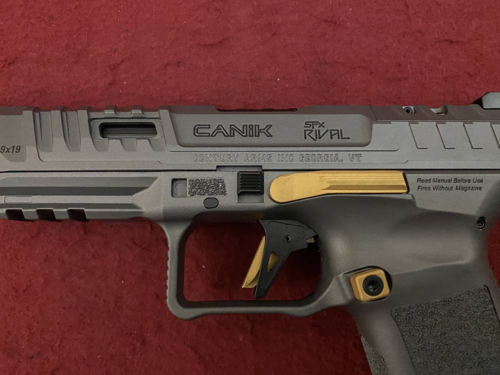 New Canik SFX Rival 9mm Grey, yellow accents, Optics Ready 18rd 5", 2 mags -img-17