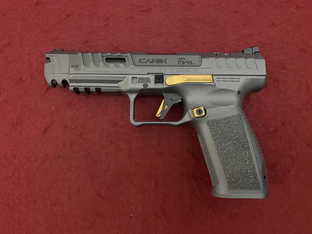 New Canik SFX Rival 9mm Grey, yellow accents, Optics Ready 18rd 5", 2 mags -img-8