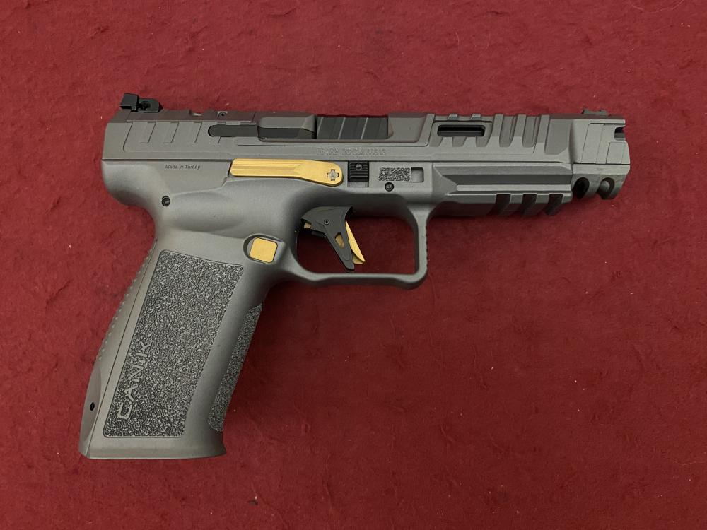 New Canik SFX Rival 9mm Grey, yellow accents, Optics Ready 18rd 5", 2 mags -img-7