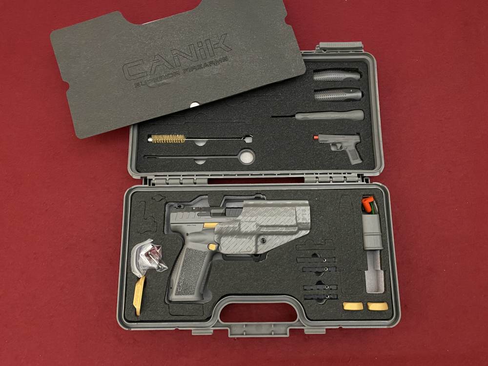 New Canik SFX Rival 9mm Grey, yellow accents, Optics Ready 18rd 5", 2 mags -img-0