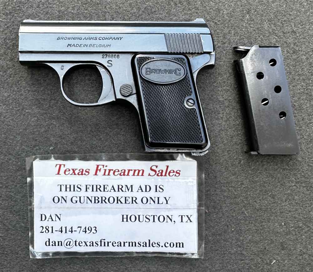 Browning Baby .25 ACP, Made in Belgium, 1963, C&R and CA OK-img-0