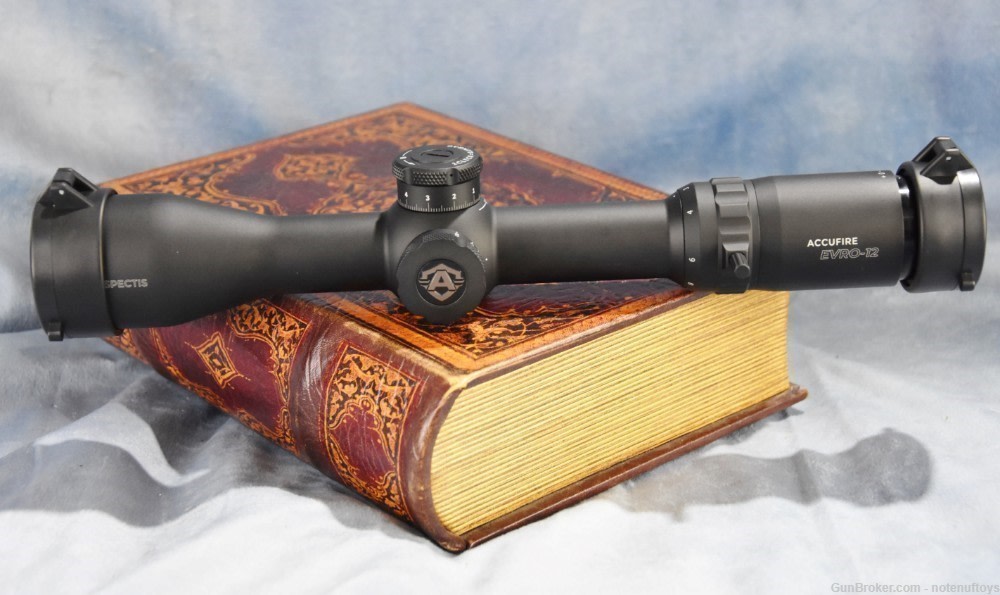 Accufire EVRO 12 FFP 3-12x44 Hunting Scope First Focal Plan Mil Reticle NIB-img-0
