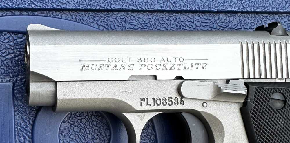 Colt Mustang PocketLite Stainless .380 ACP Pistol, Made in 2013-img-6