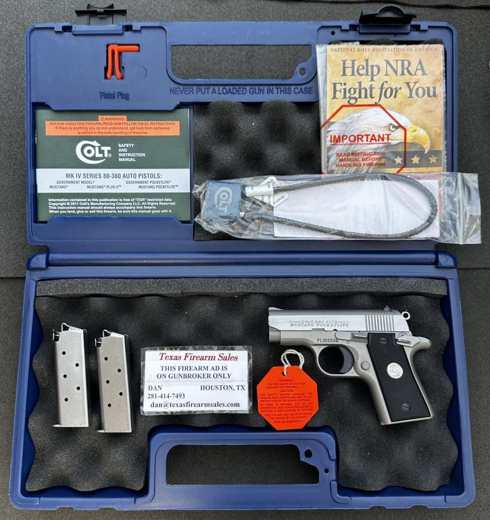 Colt Mustang PocketLite Stainless .380 ACP Pistol, Made in 2013-img-44
