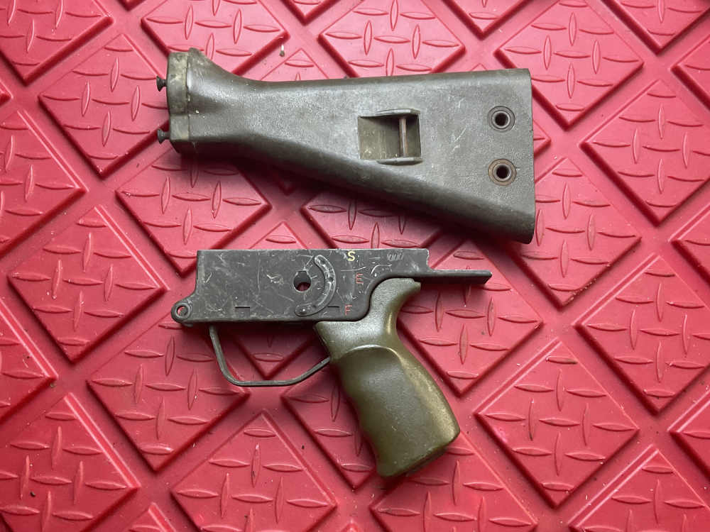 Surplus GREEN SEF HK PTR CETME Lower Steel Grip Frame & Stock 308 NATO G3-img-0