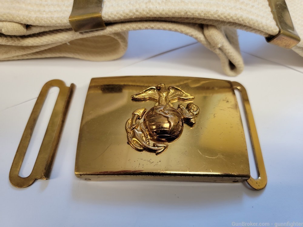 WW11 US Marine Corps Dress Belt and Buckle-img-5