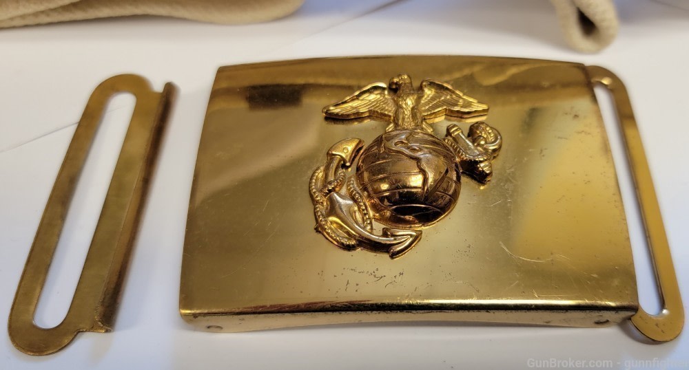 WW11 US Marine Corps Dress Belt and Buckle-img-1