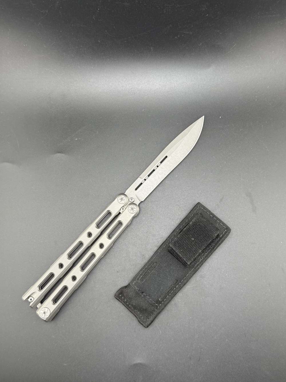 Original Benchmade Model 85 Titanium Balisong Butterfly Knife-img-1