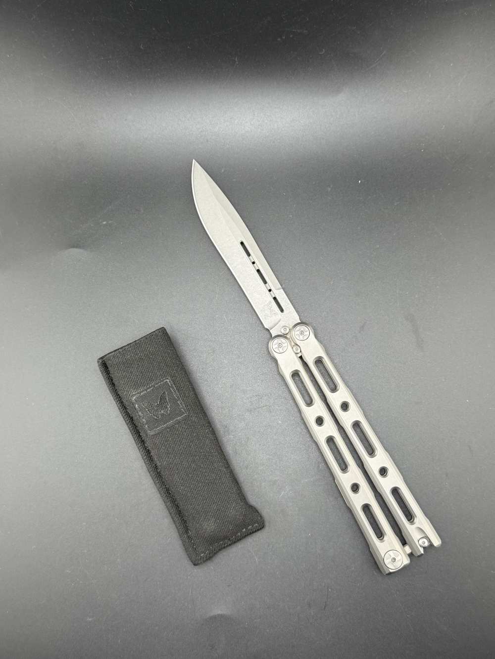Original Benchmade Model 85 Titanium Balisong Butterfly Knife-img-0